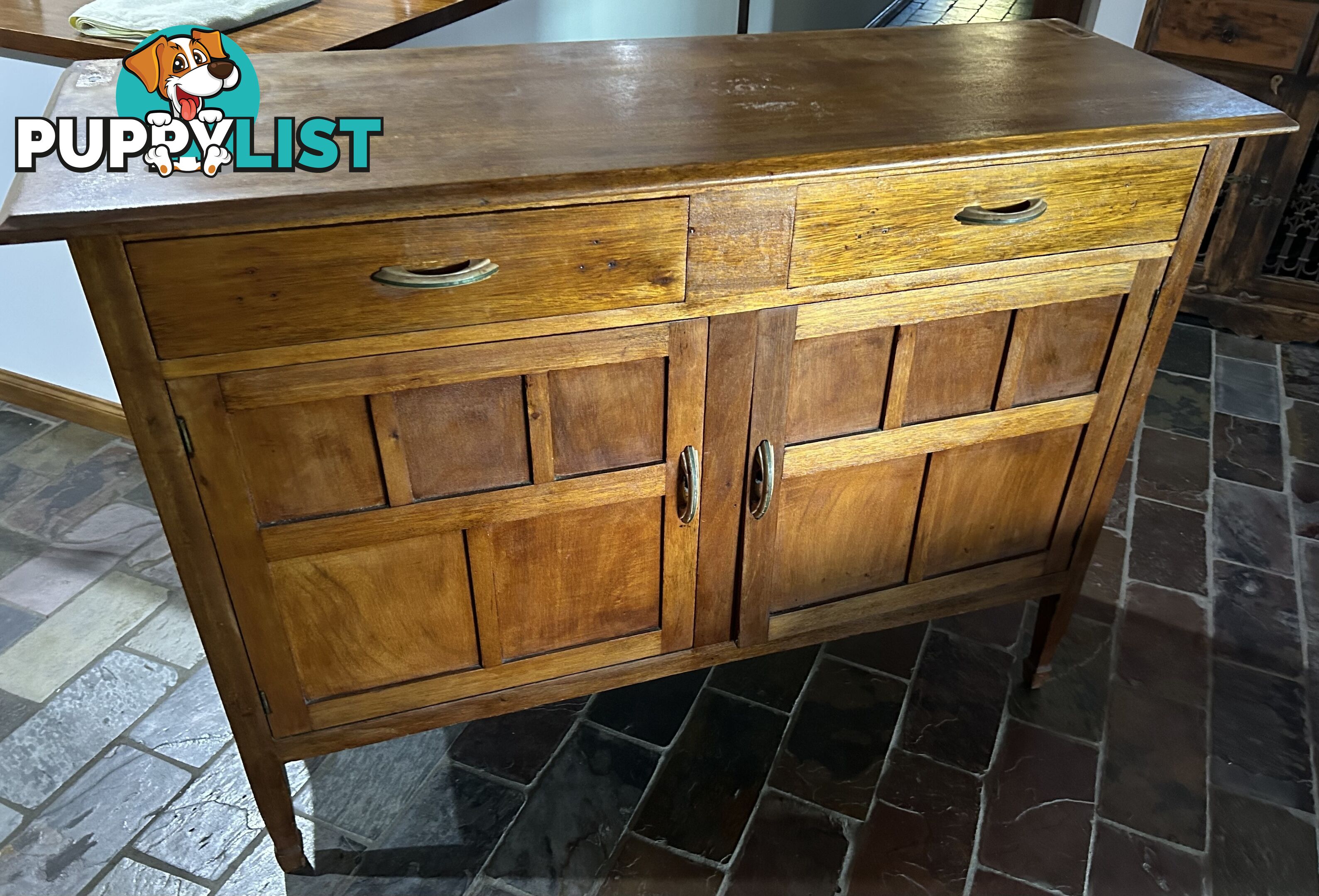 LOVELY VINTAGE 1920’s TIMBER SIDEBOARD with MIRROR