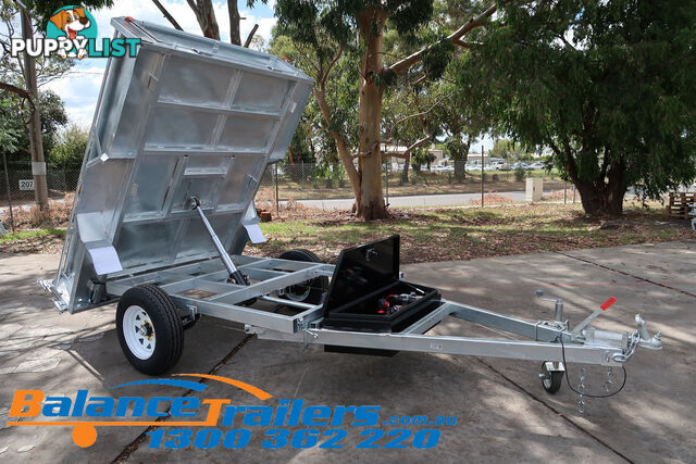 8Ã5 GALVANISED HYDRAULIC SINGLE AXLE TIPPER TRAILER ATM 1600KG