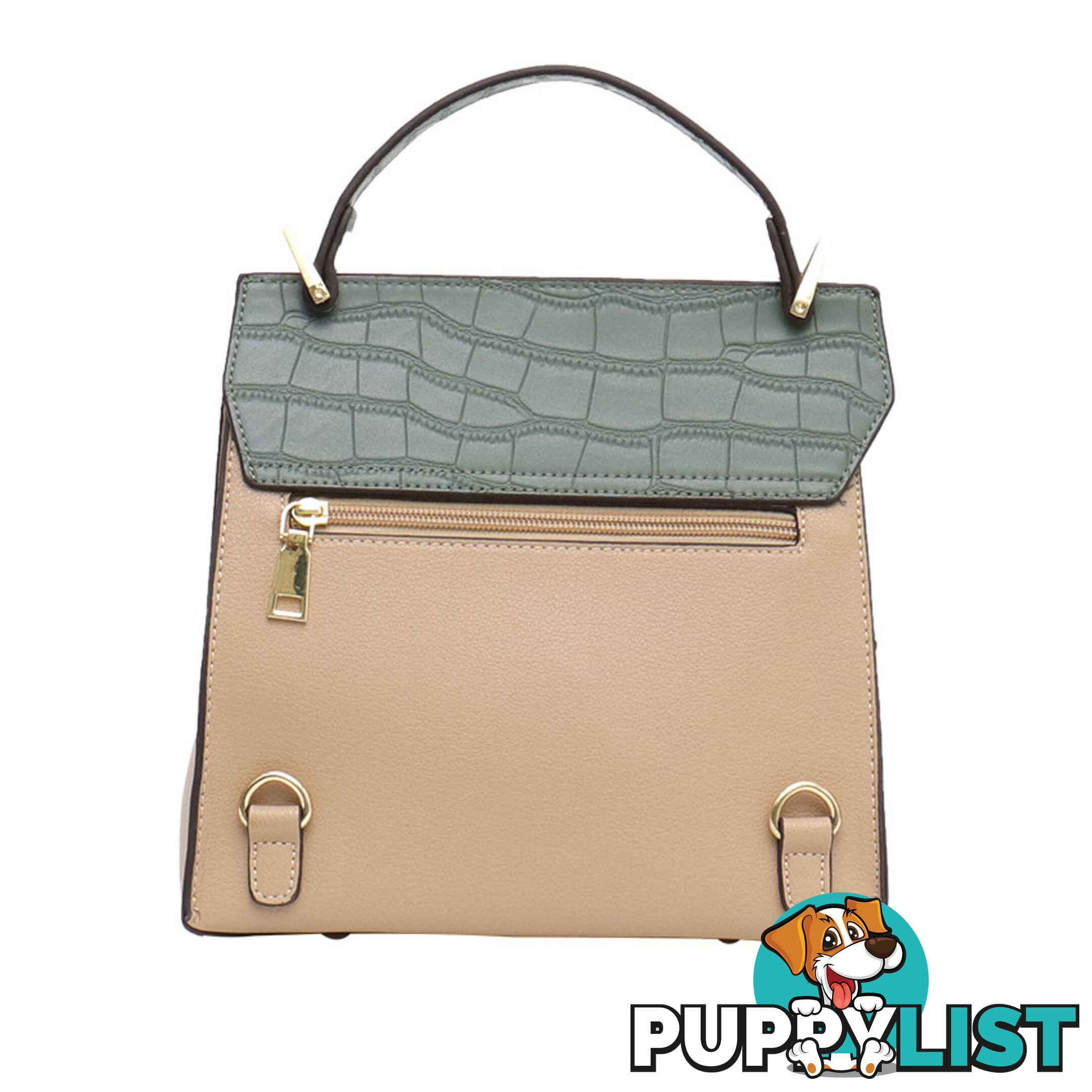 LUSH TAUPE VEGAN LEATHER WOMENS HANDBAG