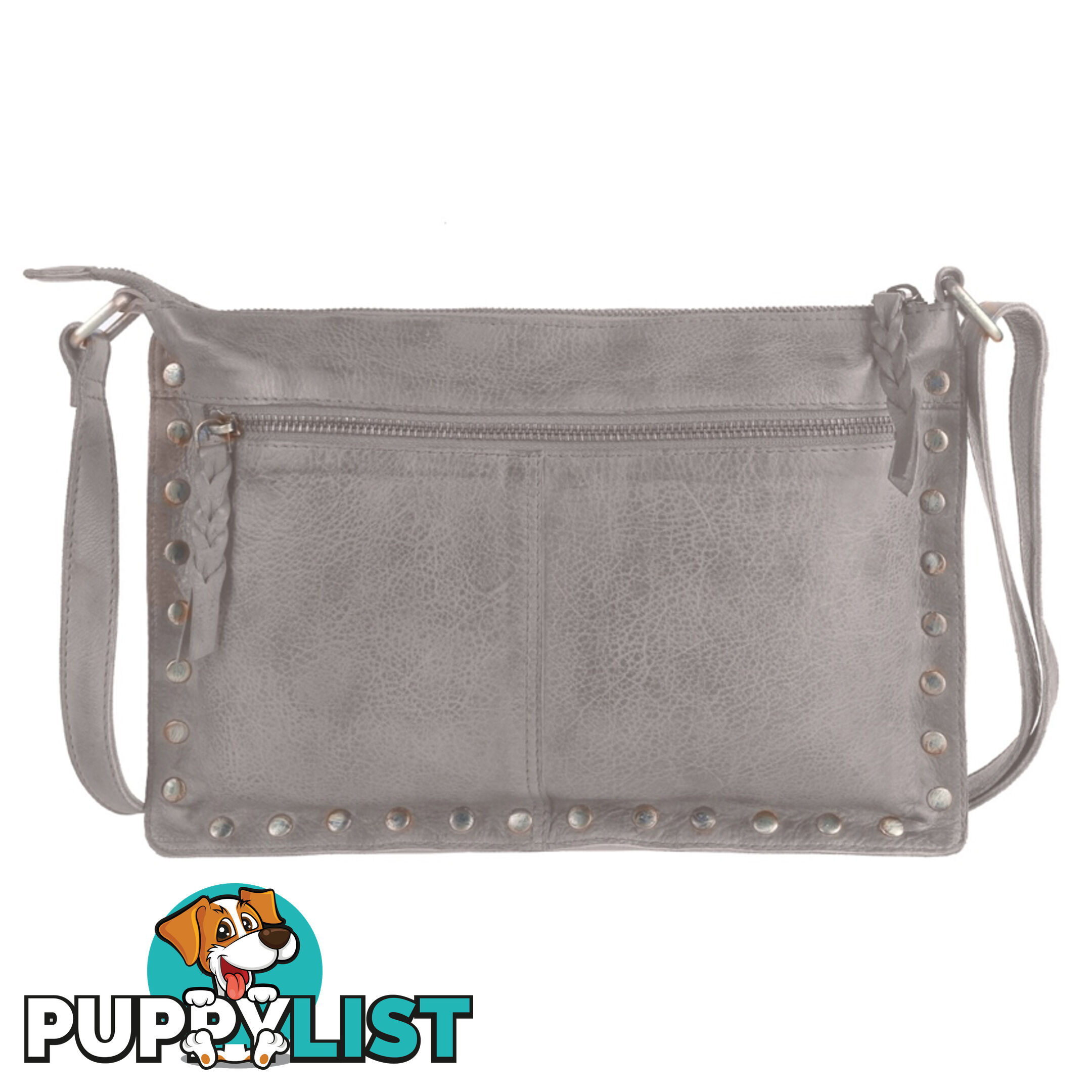 WILD GREY GENUINE LEATHER LADIES HANDBAG