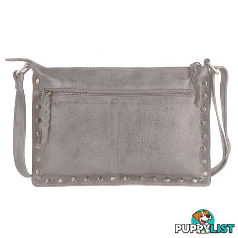 WILD GREY GENUINE LEATHER LADIES HANDBAG