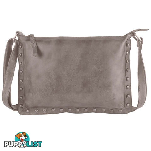 WILD GREY GENUINE LEATHER LADIES HANDBAG