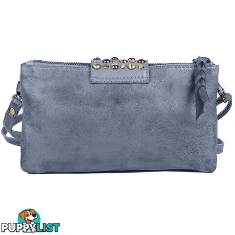 WALDEN LIGHT BLUE GENUINE LEATHER LADIES HANDBAG