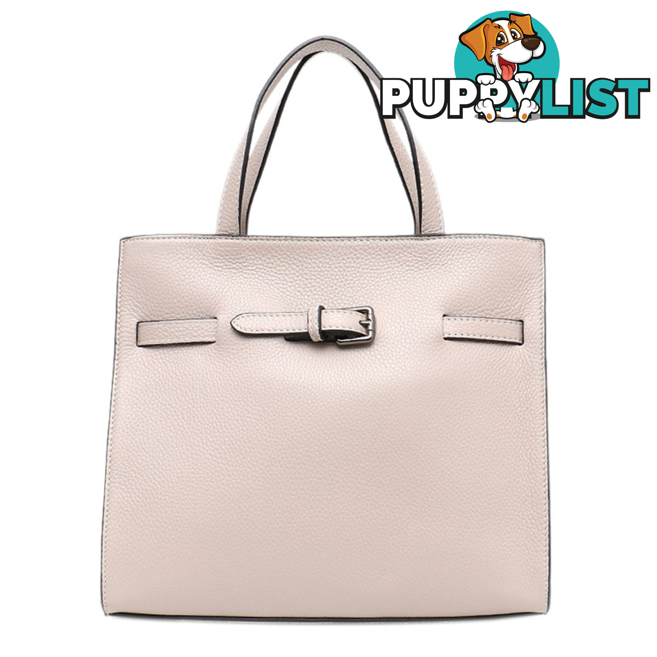 KIND BEIGE GENUINE LEATHER WOMENS HANDBAG