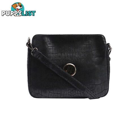 ATARA BLACK GENUINE LEATHER LADIES HANDBAG