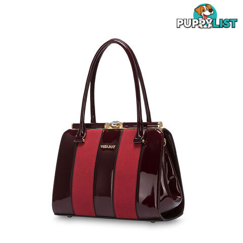 AMALI Burgundy Red Luxe Designer Handbag