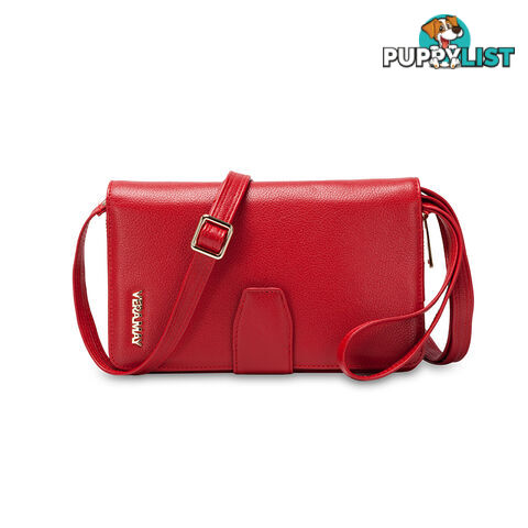 LW3BS Red Genuine Leather Wallet Purse Organiser