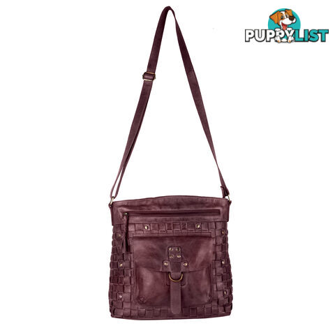 BAO Brown Genuine Leather Womens Crossbody Casual Bag