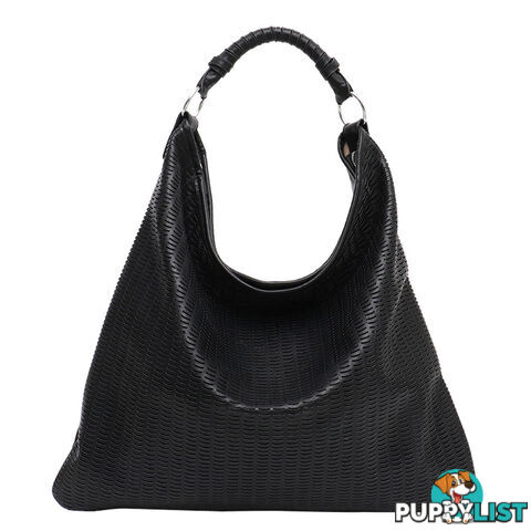 VIBRANT BLACK VEGAN LEATHER WOMENS HANDBAG