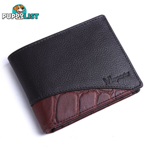 MS3 Genuine Cowhide Leather Mens Sport Wallet