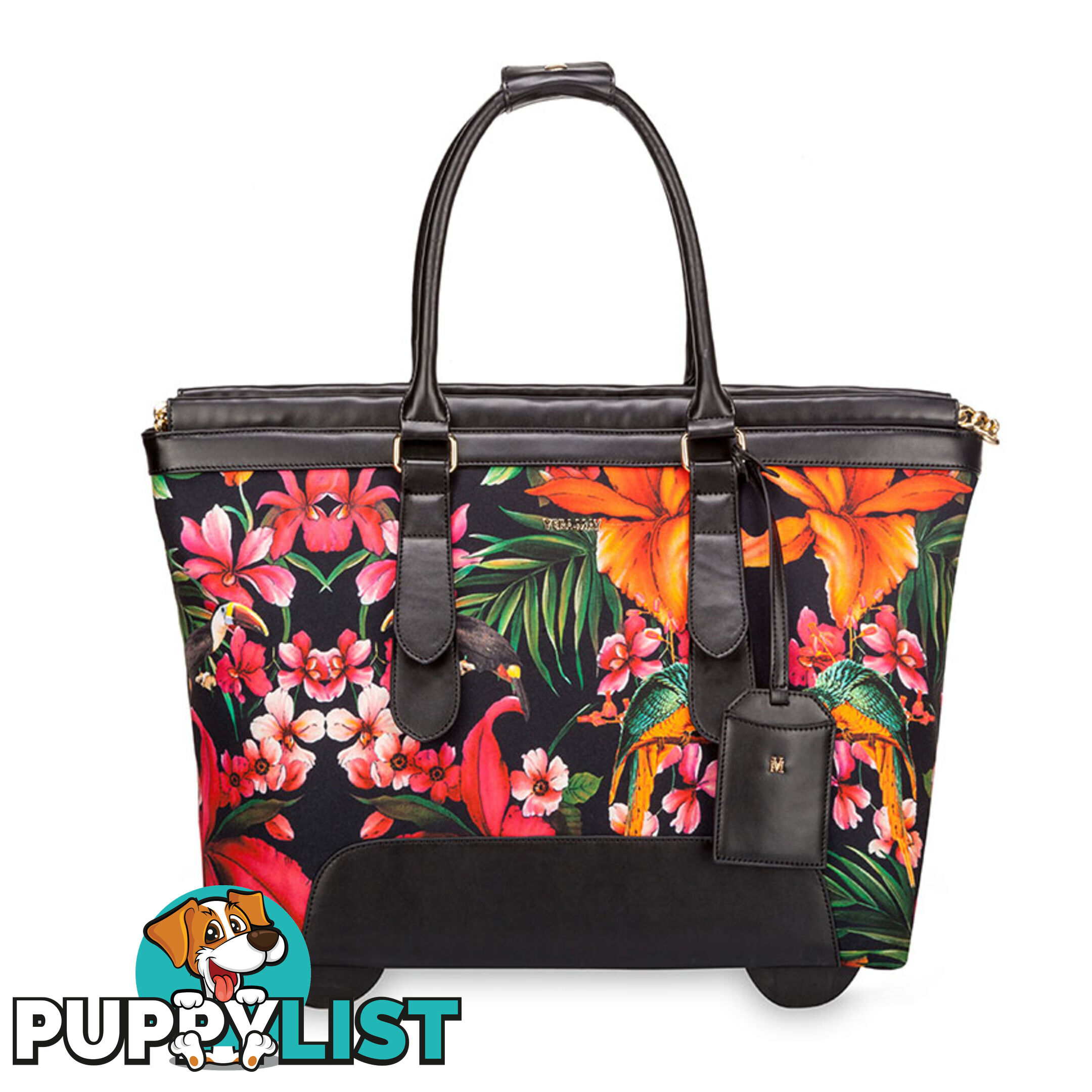 Swiss Floral Trolley Travel Bag