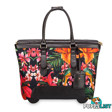 Swiss Floral Trolley Travel Bag