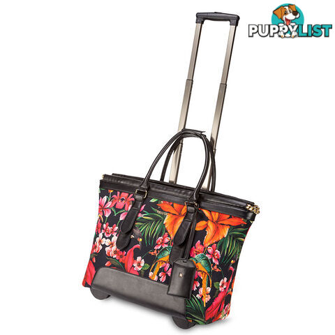 Swiss Floral Trolley Travel Bag