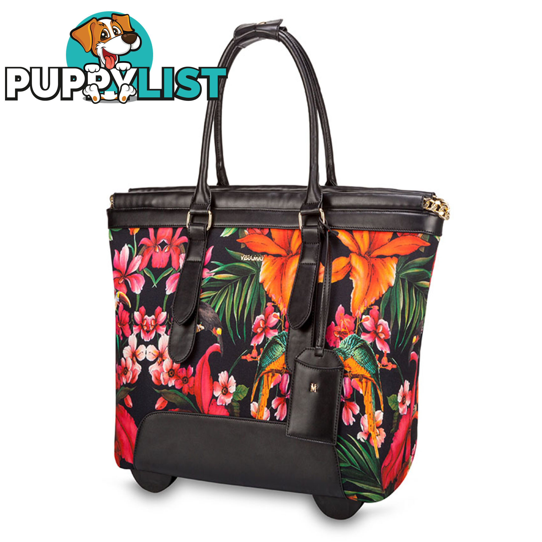 Swiss Floral Trolley Travel Bag