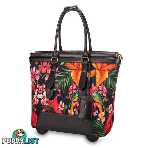 Swiss Floral Trolley Travel Bag