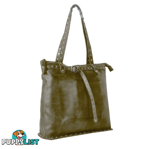 WELLINGTON OLIVE GENUINE LEATHER LADIES HANDBAG