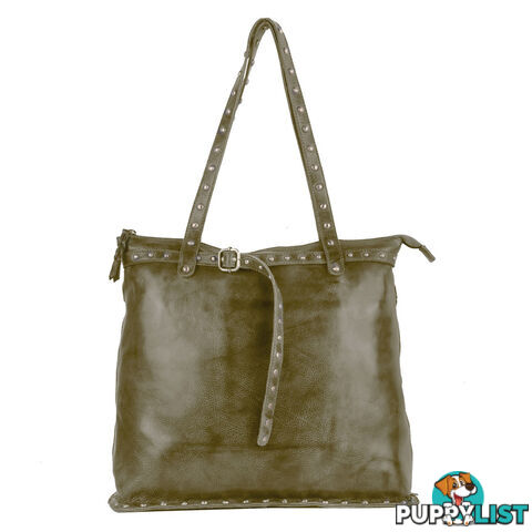 WELLINGTON OLIVE GENUINE LEATHER LADIES HANDBAG