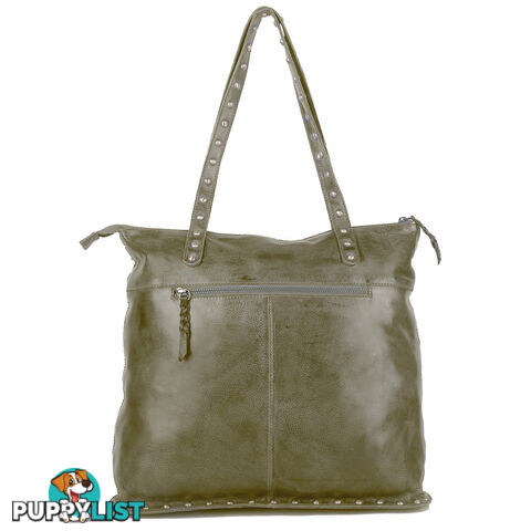 WELLINGTON OLIVE GENUINE LEATHER LADIES HANDBAG