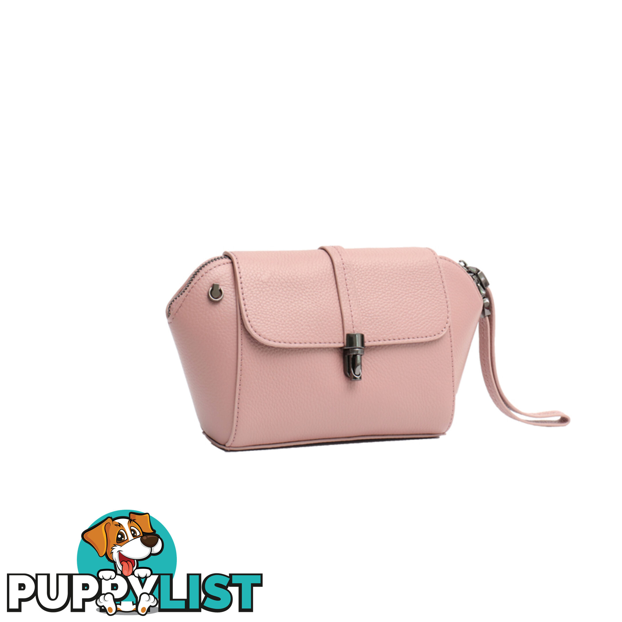 KARMEL PINK GENUINE LEATHER LADIES SMALL HANDBAG