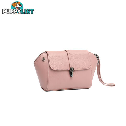 KARMEL PINK GENUINE LEATHER LADIES SMALL HANDBAG