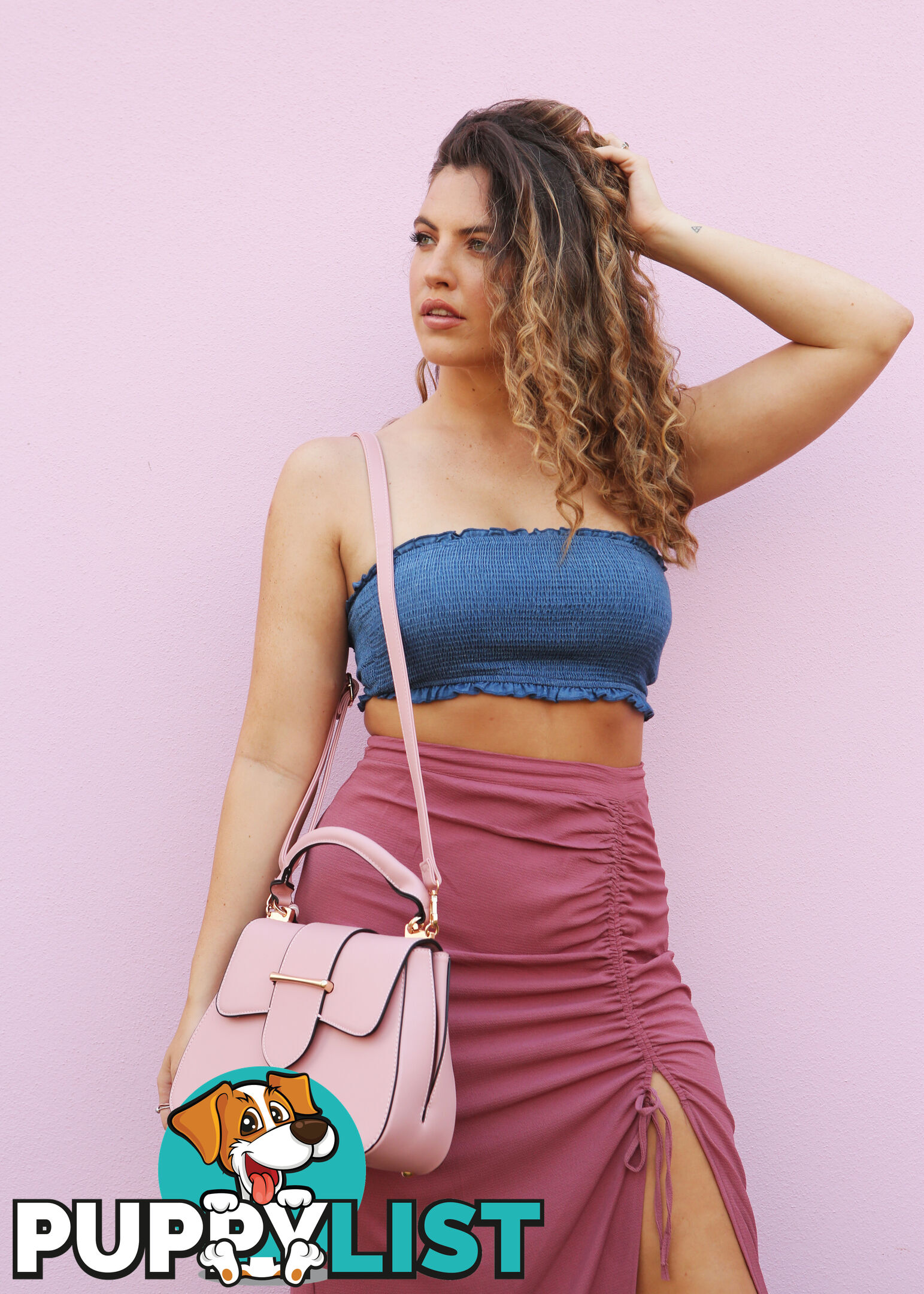 FREE PINK VEGAN LEATHER WOMENS HANDBAG