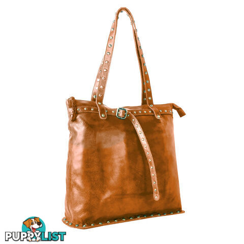 WELLINGTON TAN GENUINE LEATHER LADIES HANDBAG