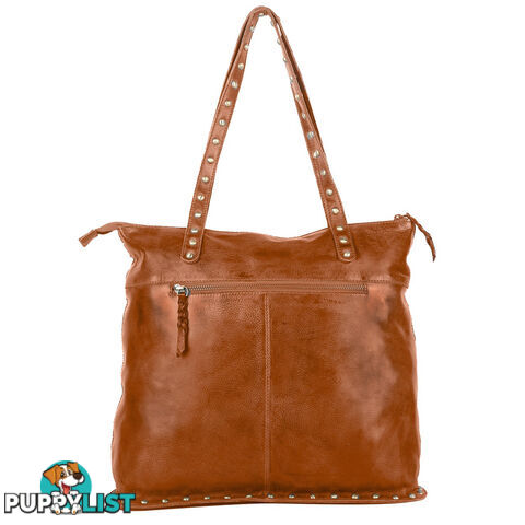 WELLINGTON TAN GENUINE LEATHER LADIES HANDBAG