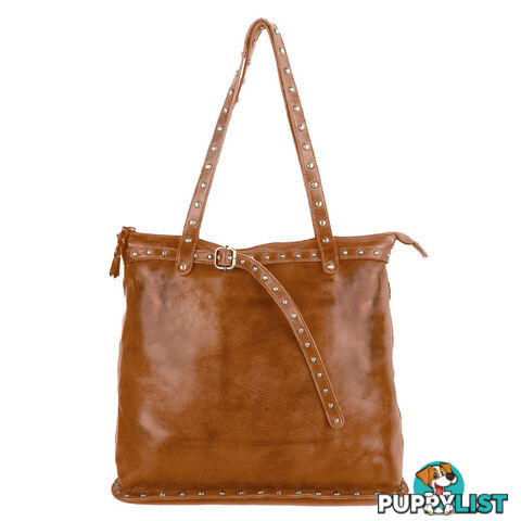 WELLINGTON TAN GENUINE LEATHER LADIES HANDBAG