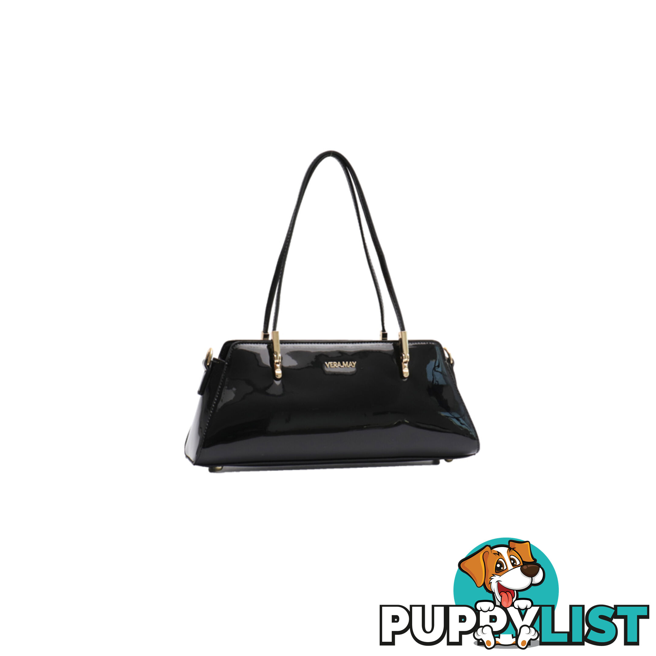 TIANNA BLACK VEGAN LEATHER LADIES HANDBAG