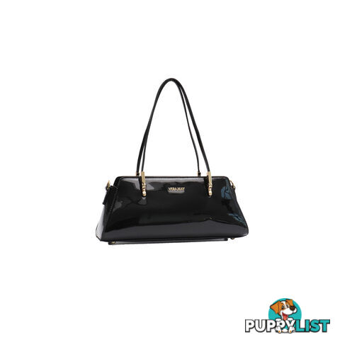 TIANNA BLACK VEGAN LEATHER LADIES HANDBAG