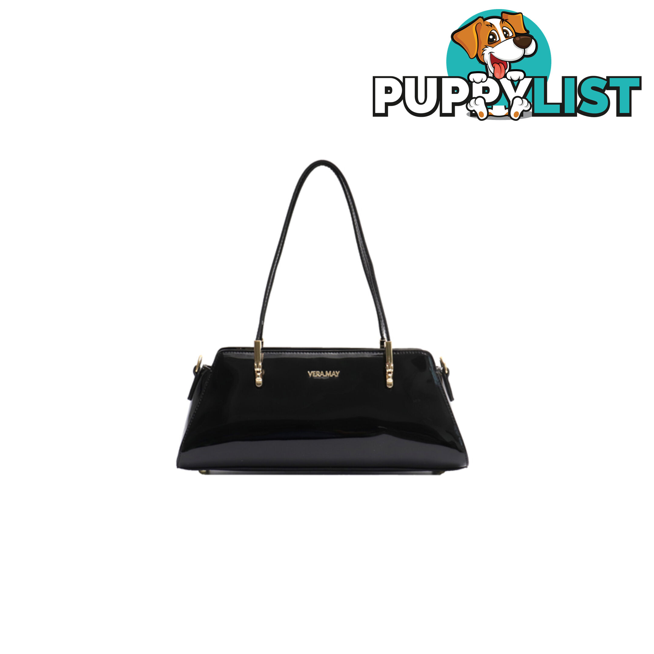 TIANNA BLACK VEGAN LEATHER LADIES HANDBAG