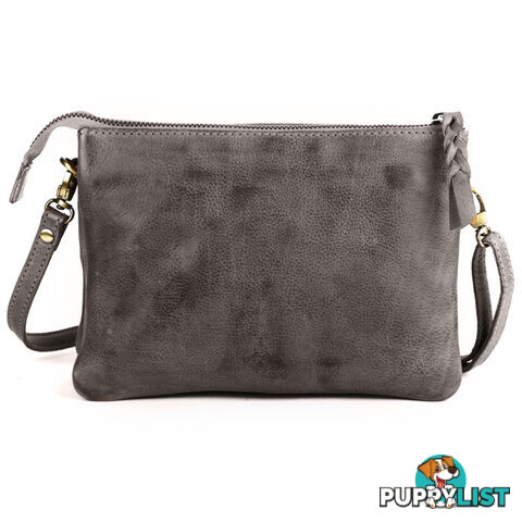 WATKINS DARK GREY GENUINE LEATHER LADIES HANDBAG