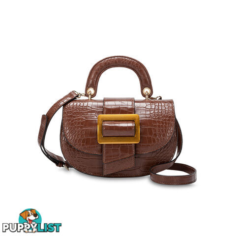 ROSABELLA Brown Croc Womens Fashion Handbag