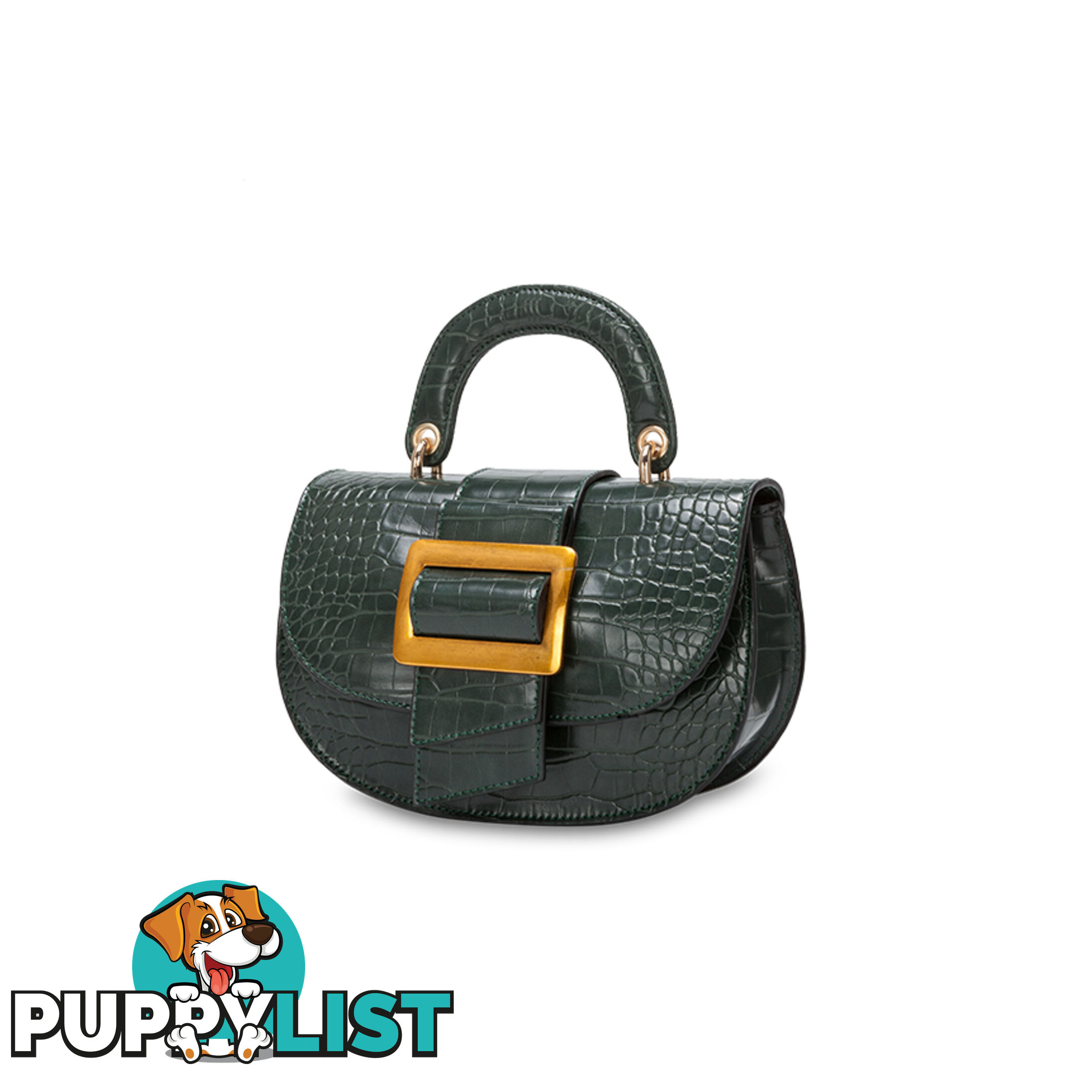 ROSABELLA Emerald Green Croc Womens Fashion  Handbag