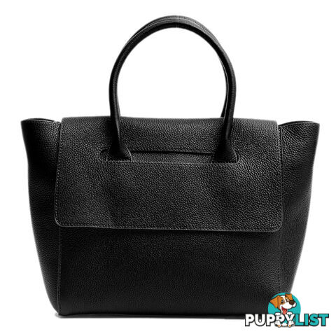 TERRIE BLACK GENUINE LEATHER LADIES HANDBAG