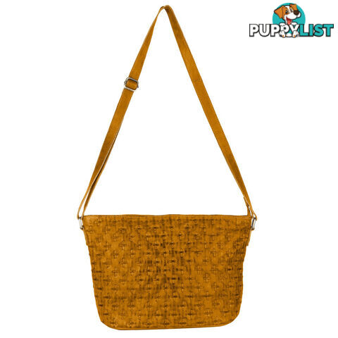 WEBSTER MUSTARD GENUINE LEATHER LADIES HANDBAG