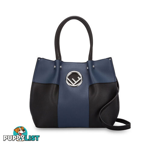 BLAISE Navy Blue Faux Leather Womens Handbag