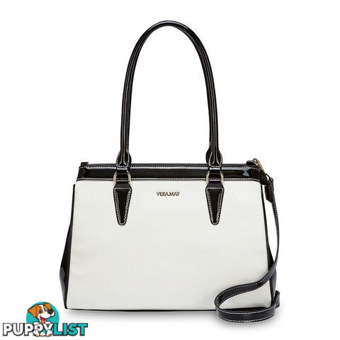 Meredith White Womens Fashion Work Handbag