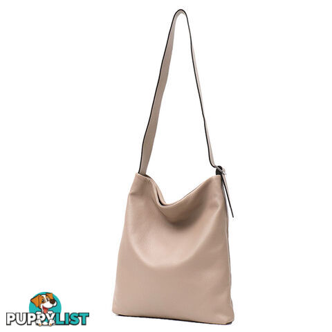 QUINN BEIGE GENUINE LEATHER WOMENS HANDBAG