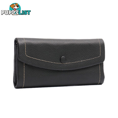 NONIE BLACK GENUINE LEATHER LADIES WALLET