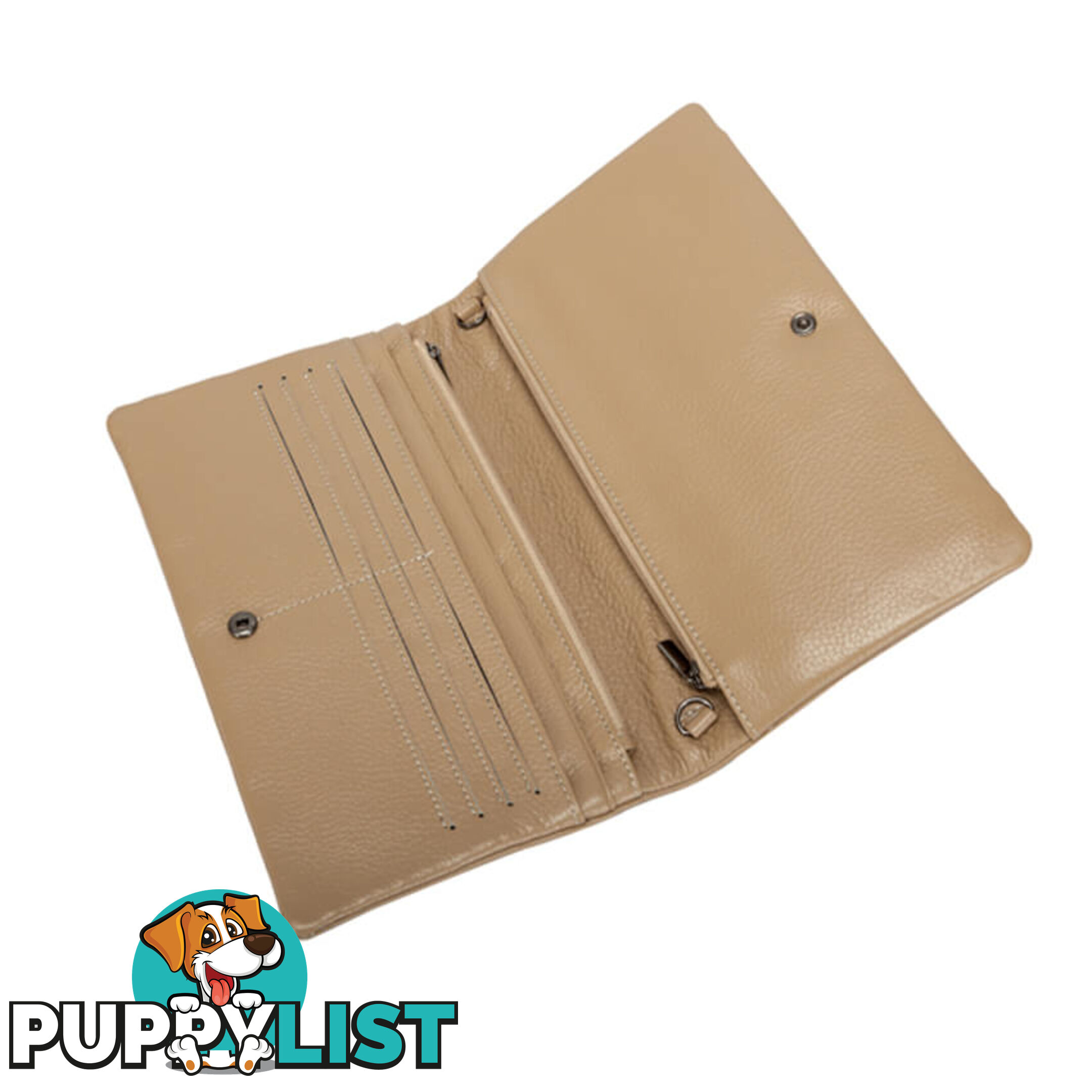 KELSI Beige Womens Genuine Leather Wallet