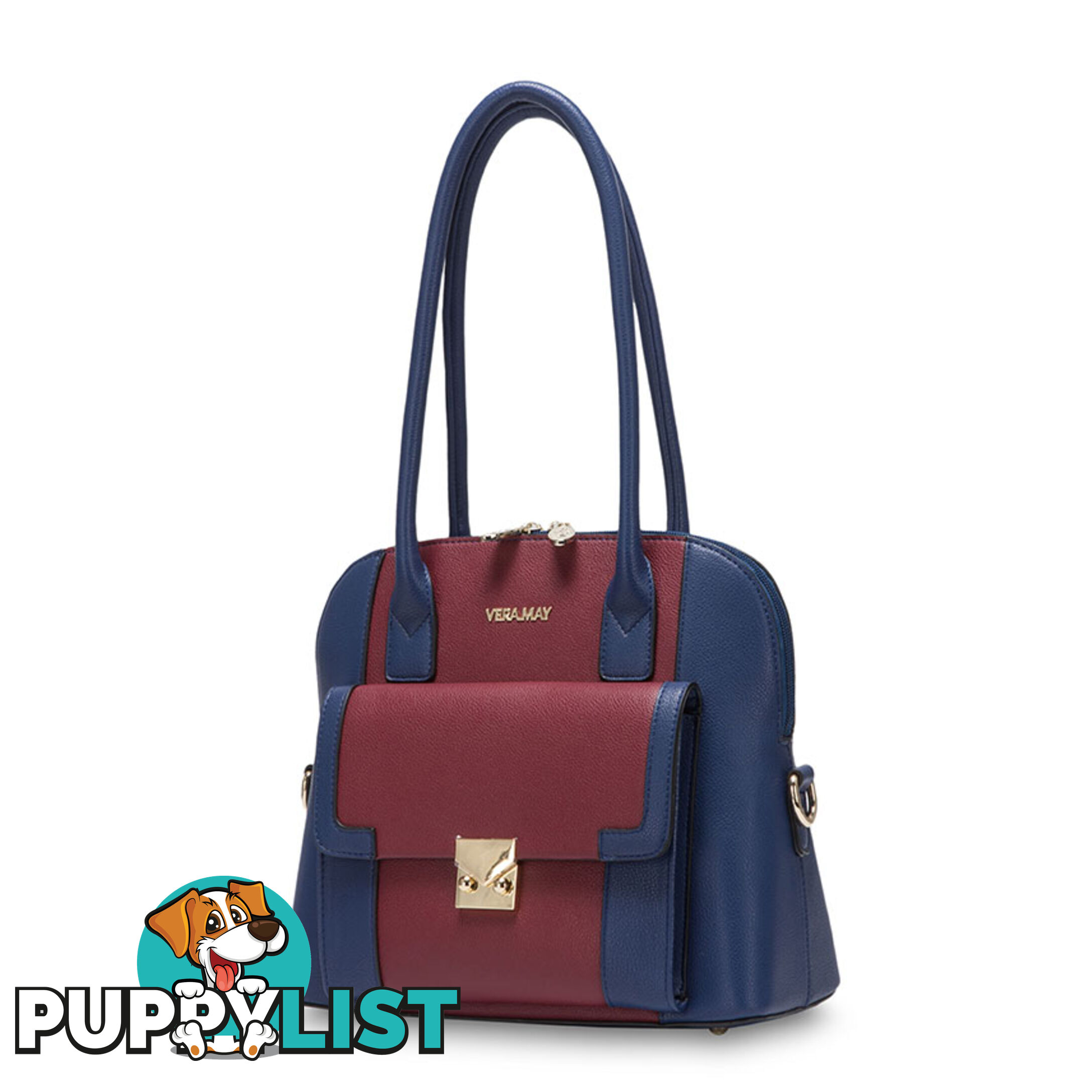 LIANA Navy & Burgundy Womens Handbag