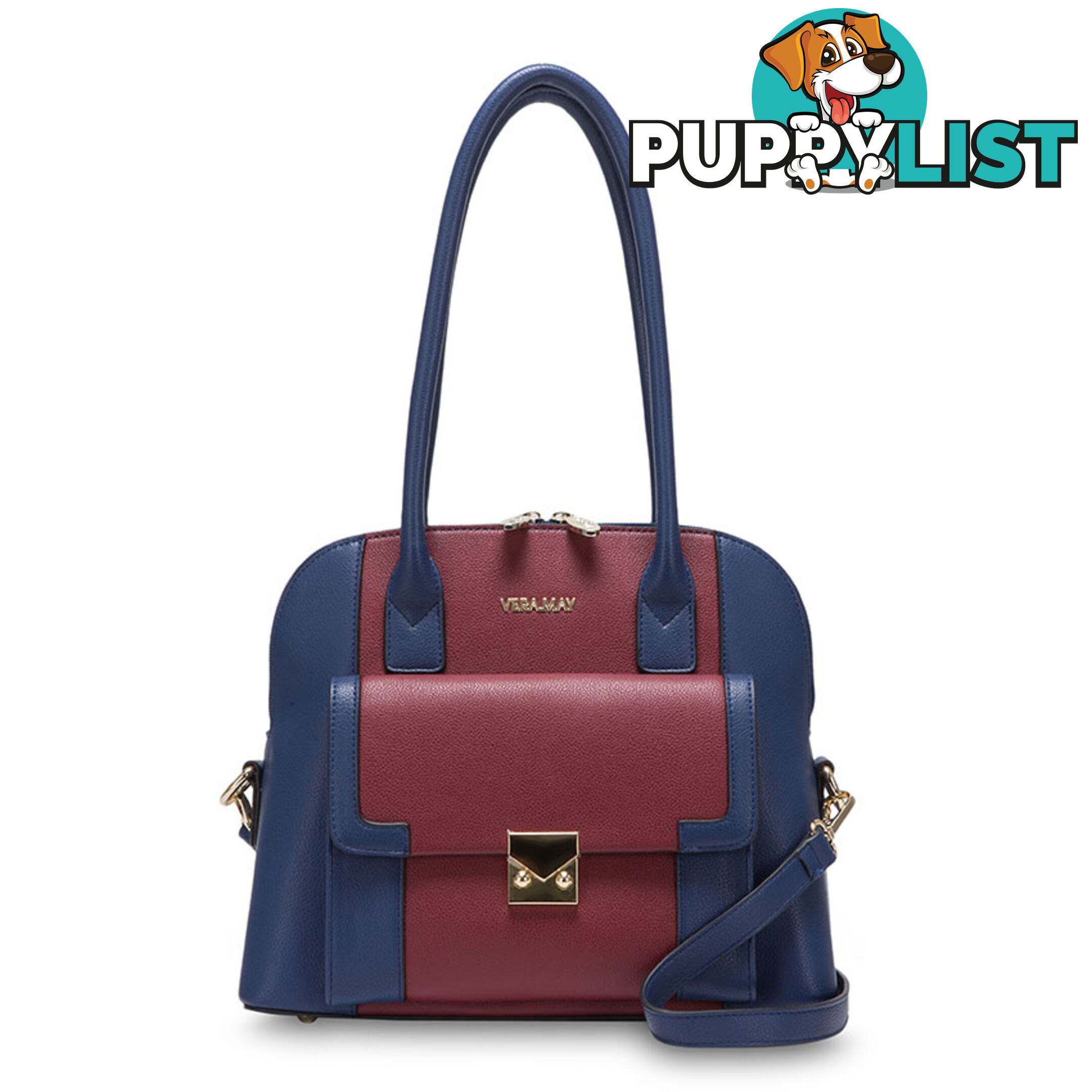 LIANA Navy & Burgundy Womens Handbag