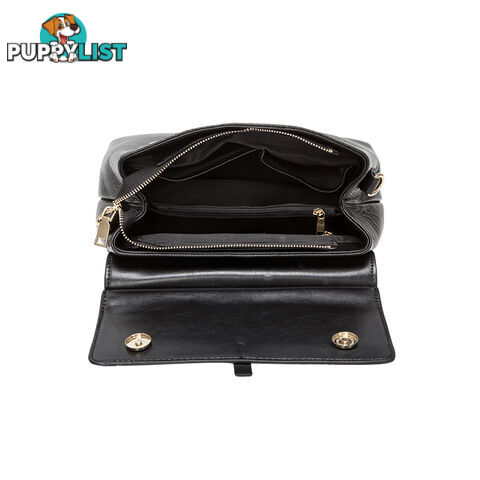 TENERIFE BLACK GENUINE LEATHER WOMENS HANDBAG