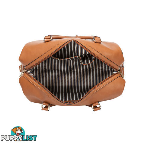 LUCCA Tan Overnight Travel Bag