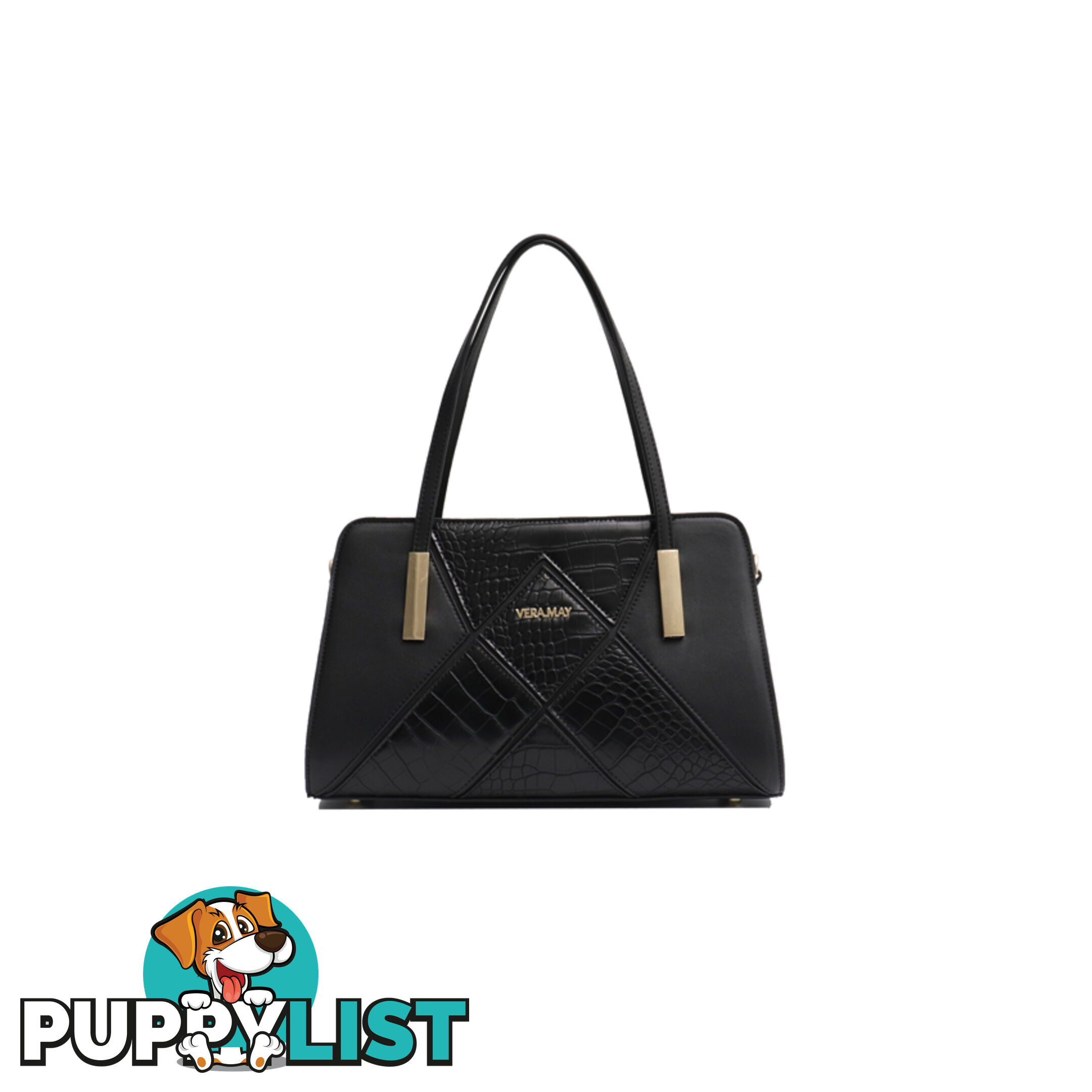 SHANNON BLACK VEGAN LEATHER LADIES HANDBAG