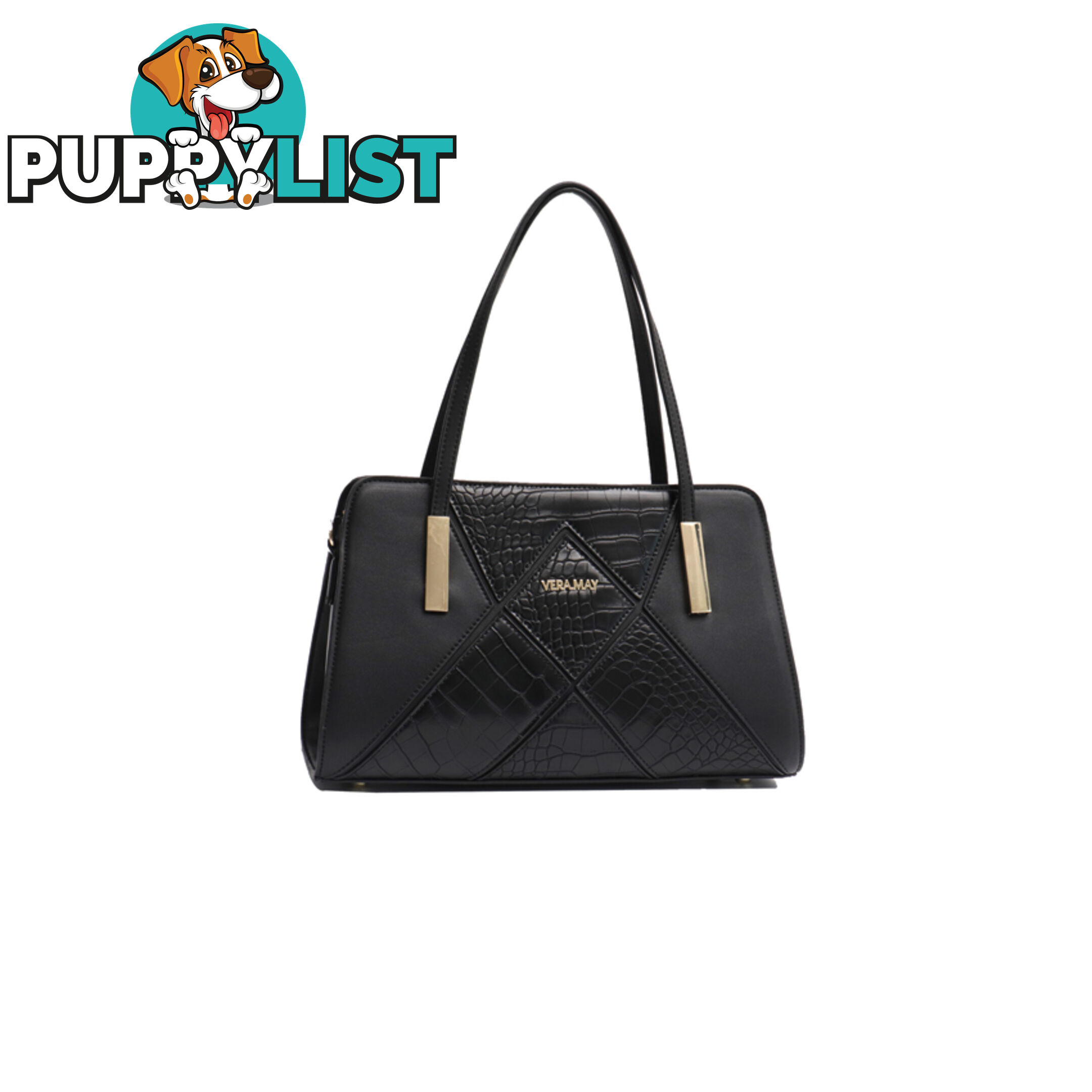 SHANNON BLACK VEGAN LEATHER LADIES HANDBAG