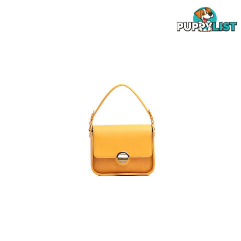 AMAYA MUSTARD VEGAN LEATHER LADIES HANDBAG