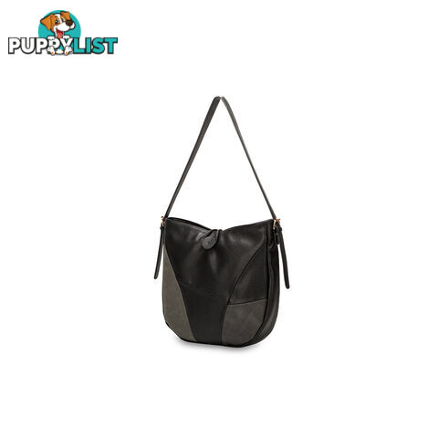 ELARA Black Patch Fashion Womens Handbag