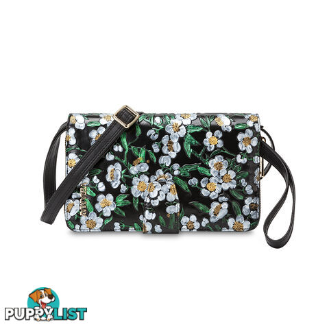 LW3B Daisy Floral Leather Wallet Purse Organiser